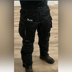 HWK Men's Black Motorcycle Pants